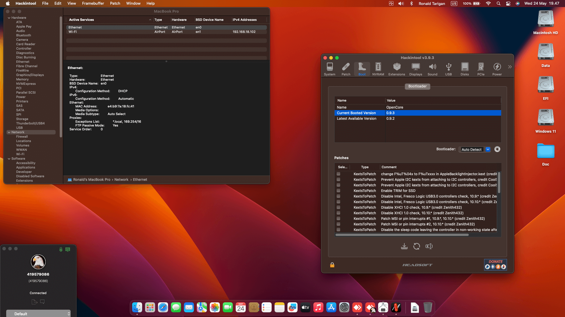 Dell Latitude 7490 3rd Touchscreen [KabyLake R + Intel UHD 620 + I2C]   OpenCore 1